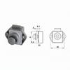 BASMALI DOLAP KİLİDİ 20MM GRİ
