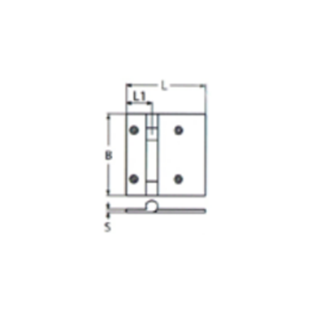 MENTEŞE YAPRAK KISA KENAR 52X61 MM