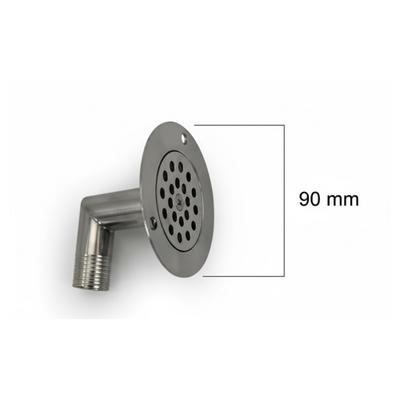 GÜVERTE TABAN SÜZGECİ DİRSEKLİ 25 MM