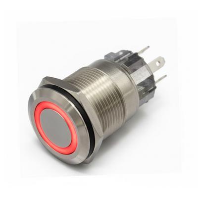SWITCH BUTON 22MM KIRMIZI LED (ON)-OFF(YAYLI)